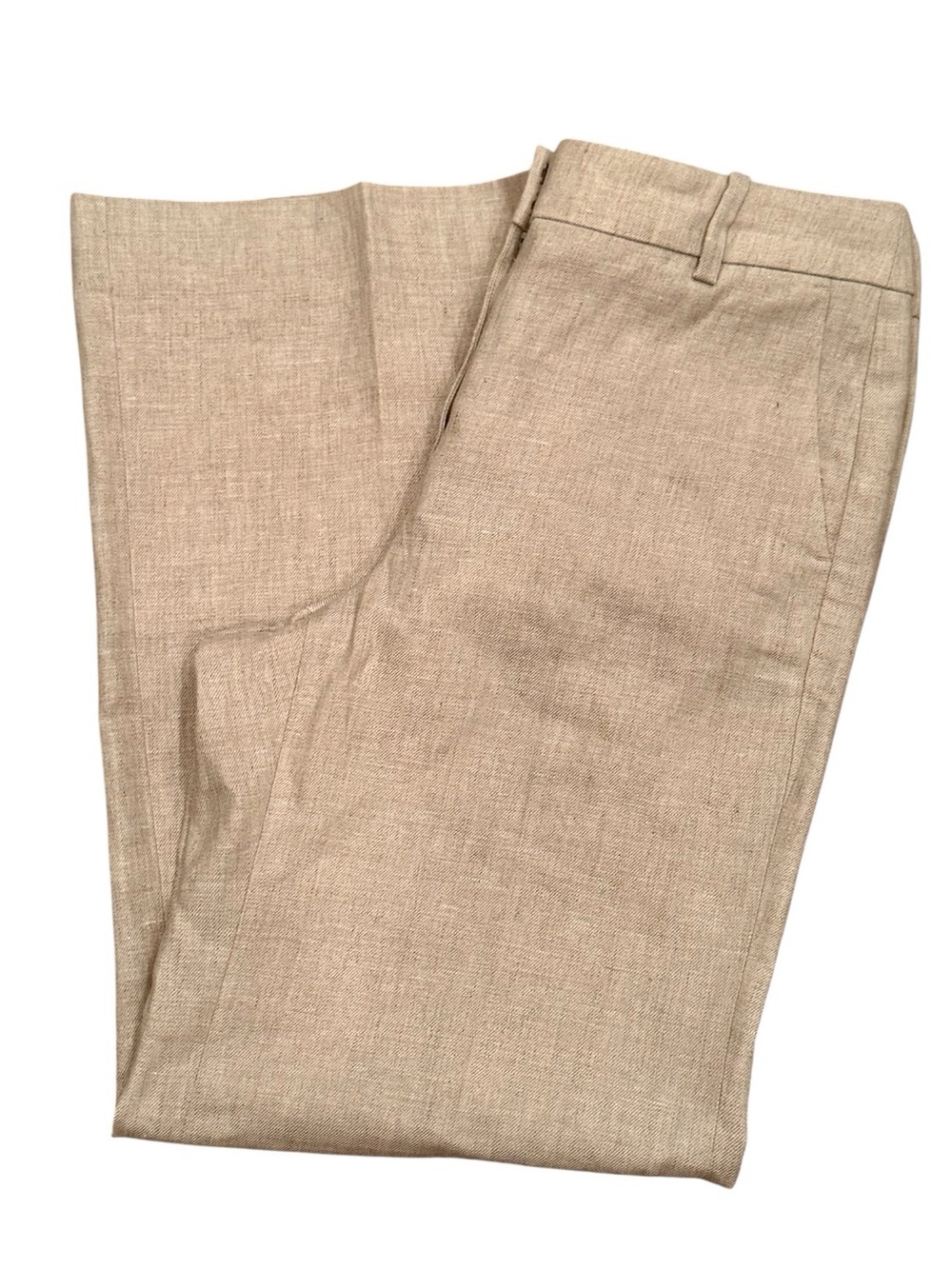 J. Crew Carolina Wide-Leg High-Waist Linen-Blend Pants NWT 12P Office Neutral